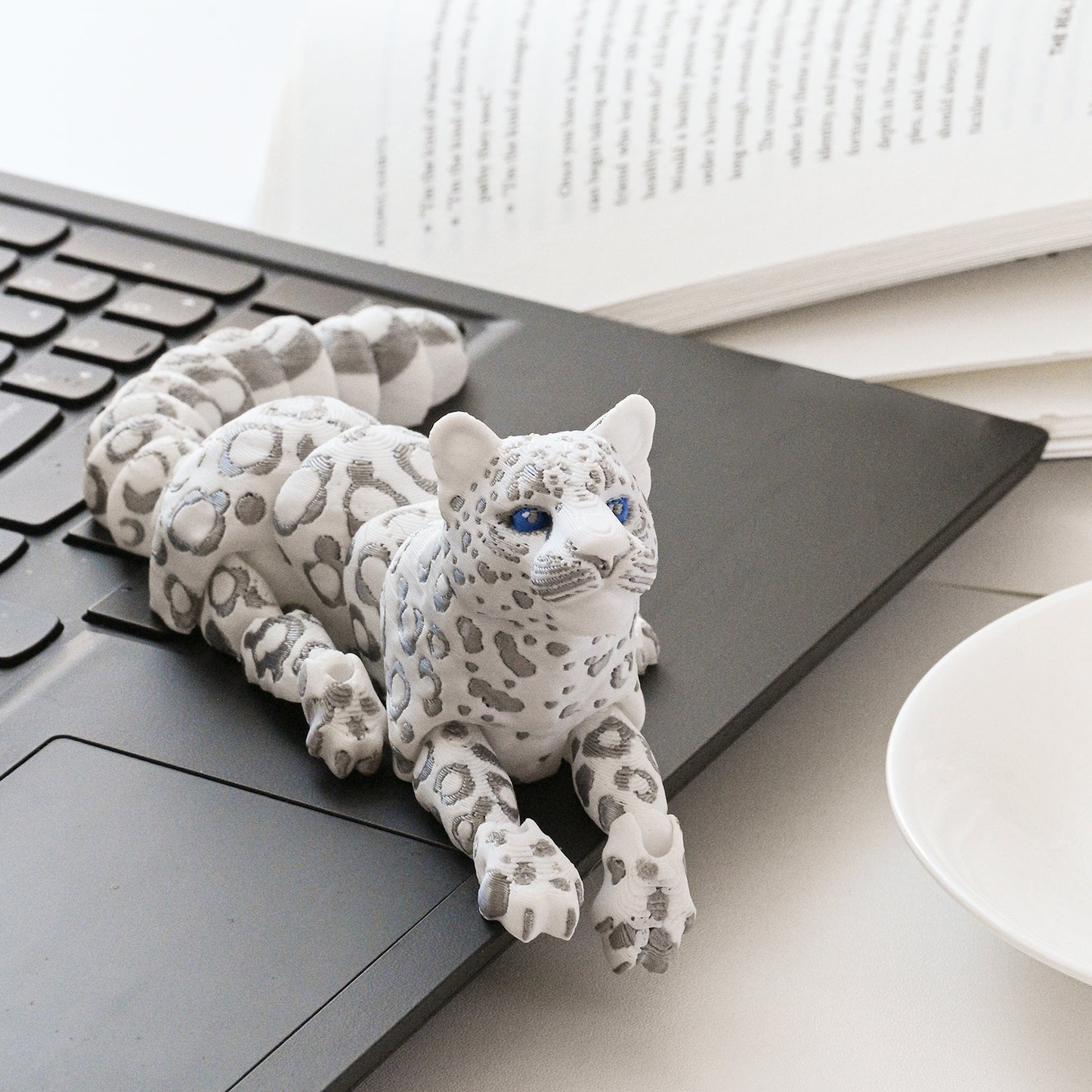 3D Printed Animal Fidget Toy Snow Leopard