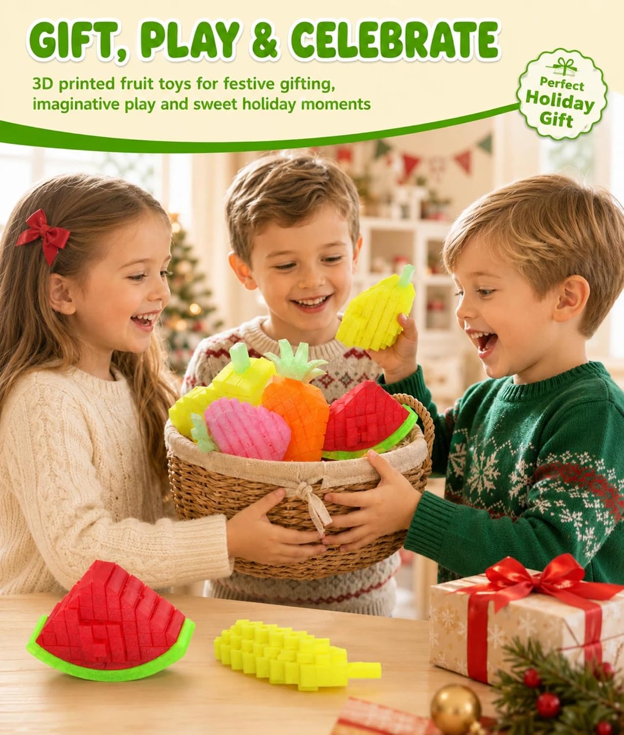 4 Pack 3D Printed Fruit Fidget Toys product image 7