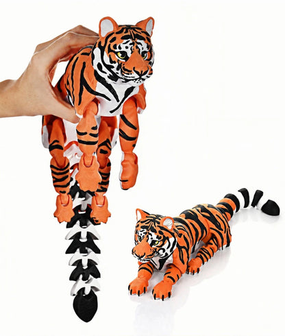 3D Printed Animal Fidget Toy Yellow Tiger
