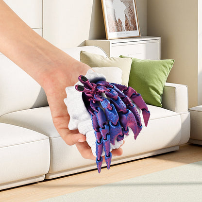 3D Printed Animal Fidget Toy Hermit Crab with Shell (Purple)
