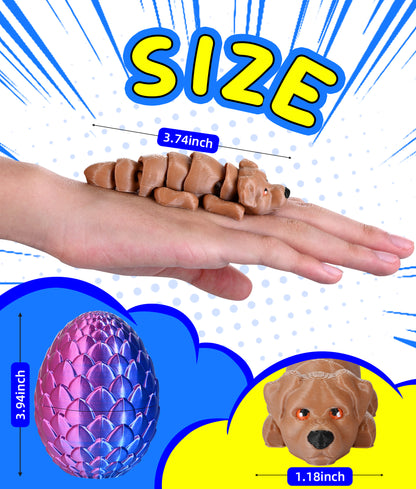 3PCS 3D Printed Dog Toys Mystery Box with Eggs