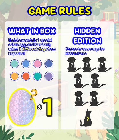 3PCS 3D Printed Dog Toys Mystery Box with Eggs