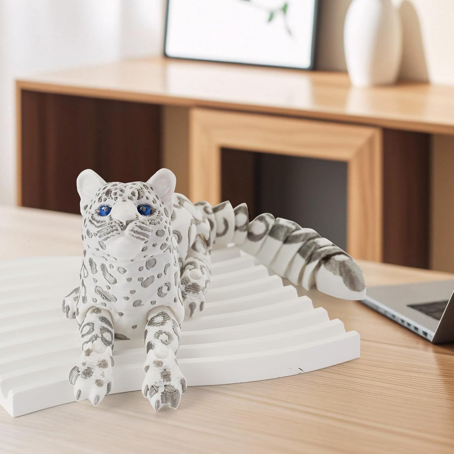 3D Printed Animal Fidget Toy Snow Leopard
