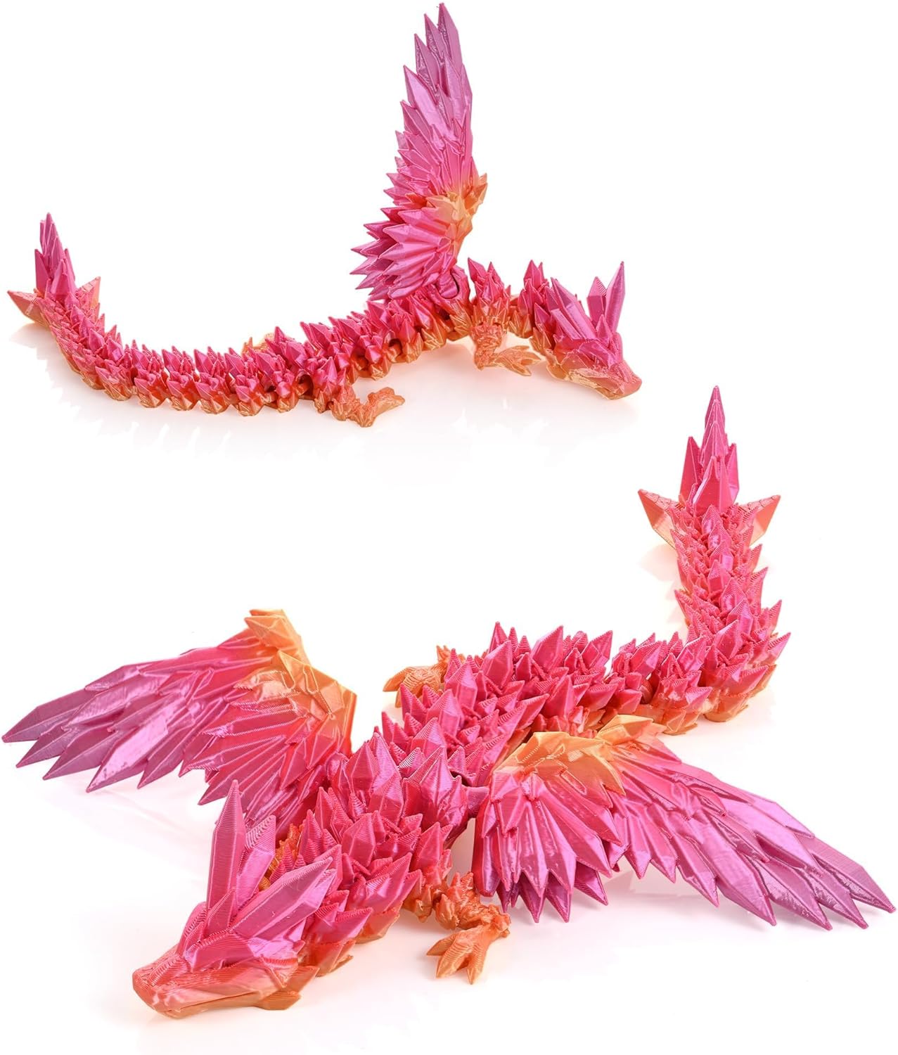 3D Printed Dragon Fidget Toy with Wings (Rainbow)