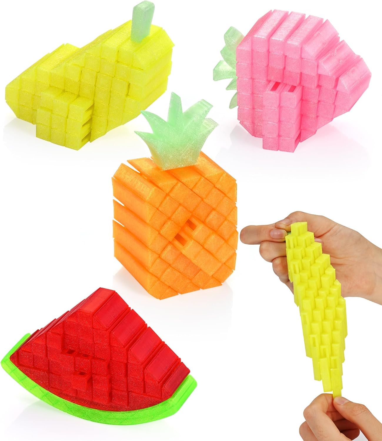 4 Pack 3D Printed Fruit Fidget Toys