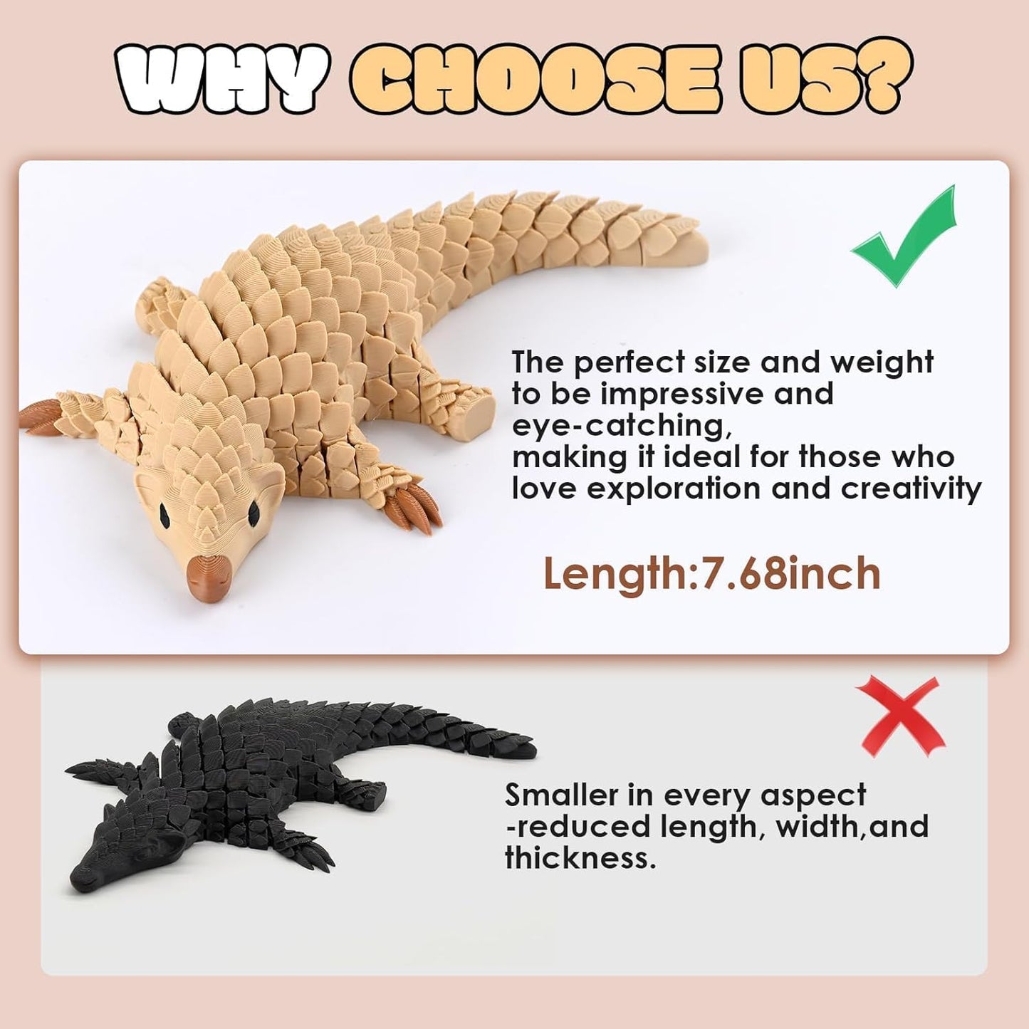 3D Printed Animal Fidget Toy Pangolin