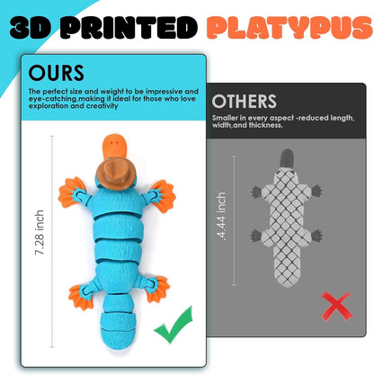 3D Printed Animal Fidget Toy Platypus with Hat