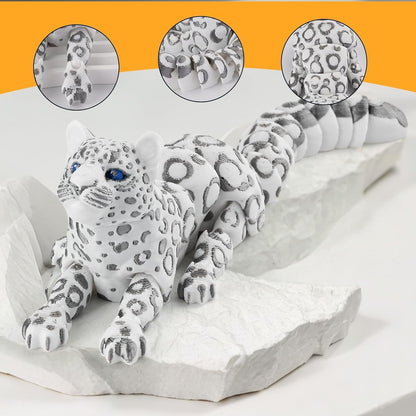 3D Printed Animal Fidget Toy Snow Leopard