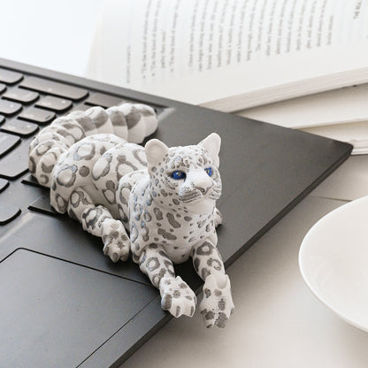 3D Printed Animal Fidget Toy Snow Leopard
