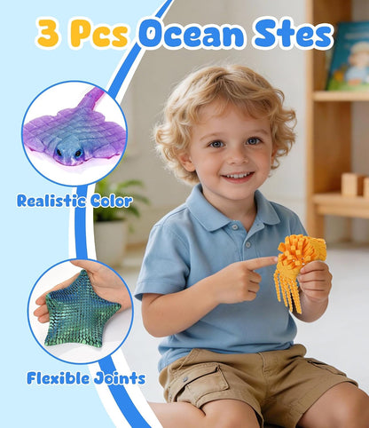3 Pack 3D Printed Sea Animal Fidget Toys product image 3