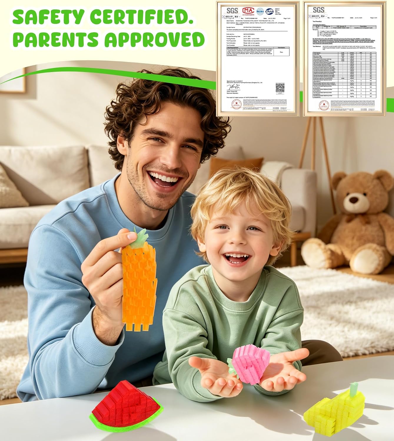 4 Pack 3D Printed Fruit Fidget Toys product image 4