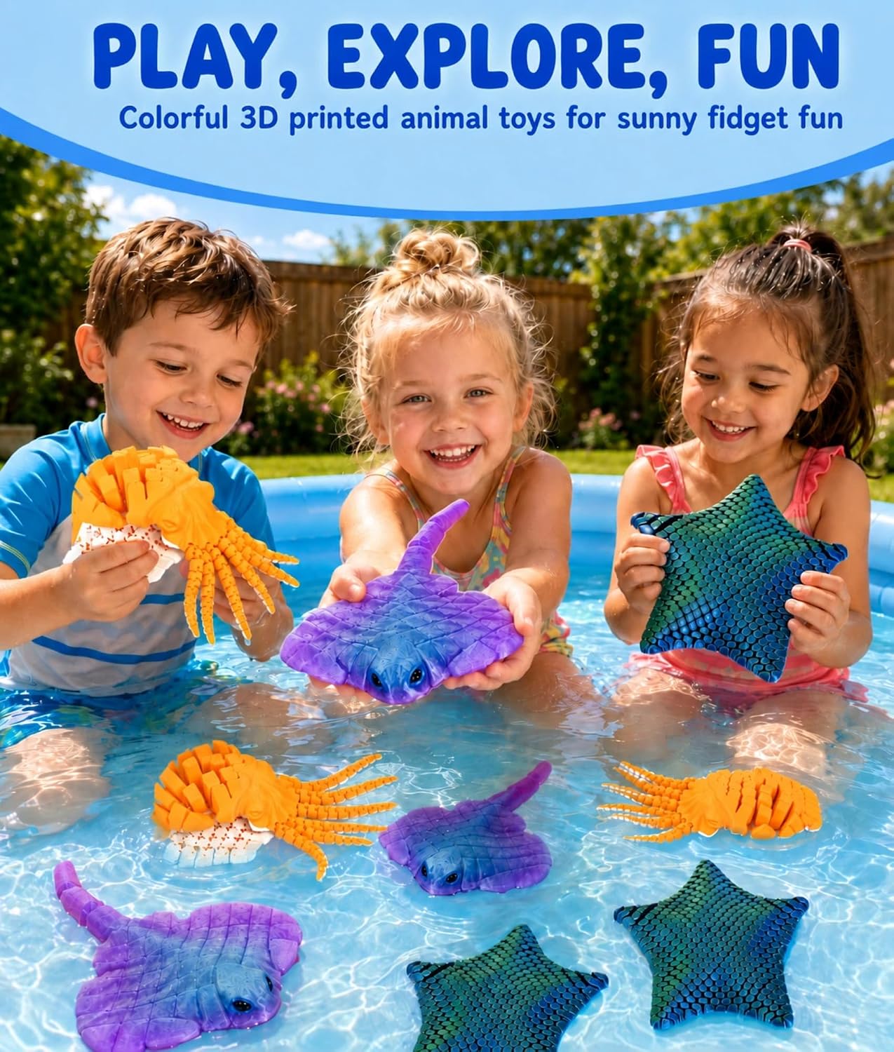 3 Pack 3D Printed Sea Animal Fidget Toys product image 5