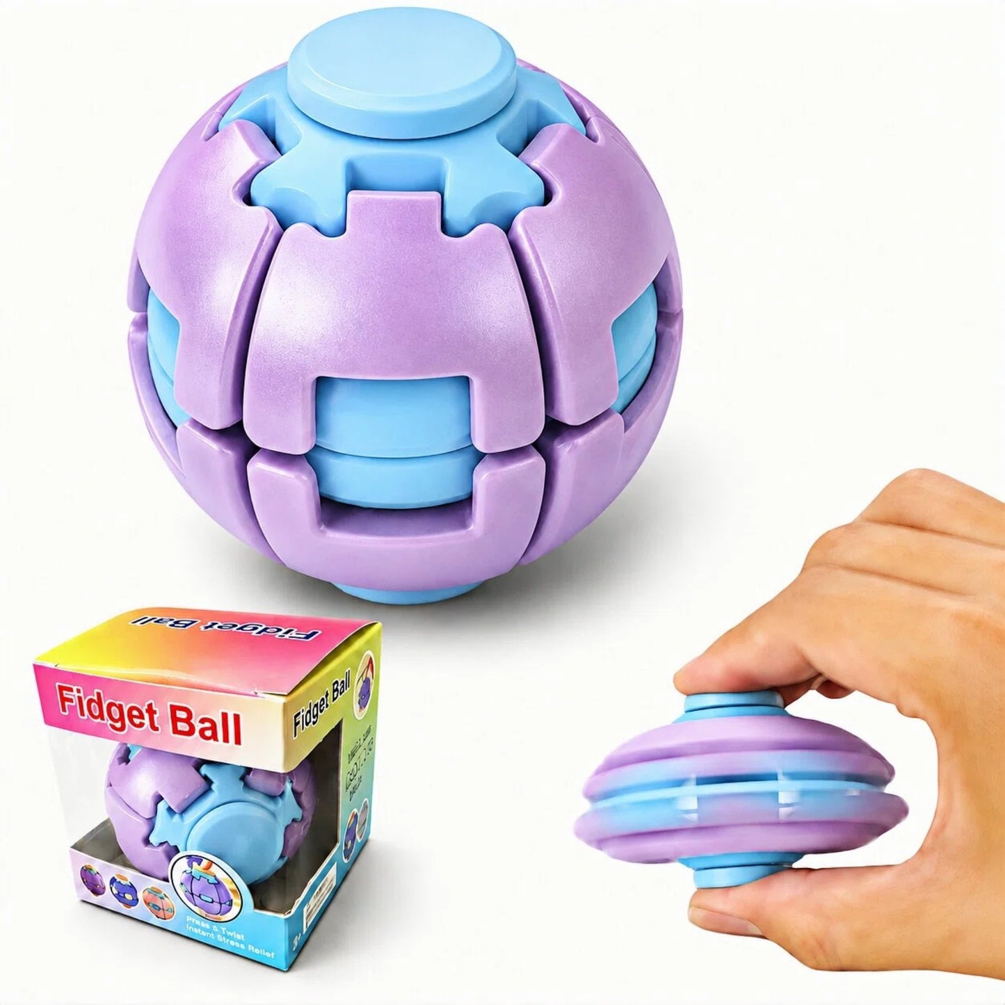 HelixCore 3D Printed Fidget Spinner Ball (Sky Blue)