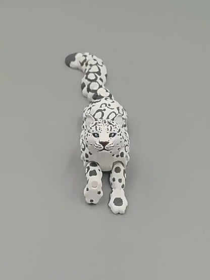 3D Printed Animal Fidget Toy Snow Leopard