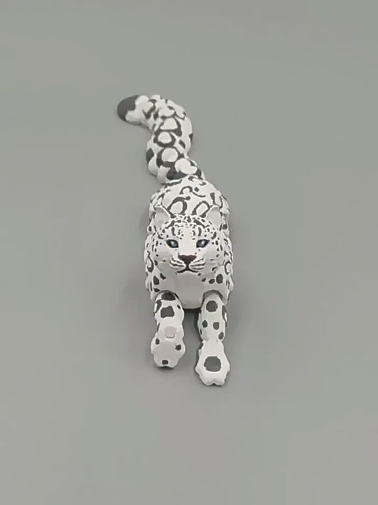 3D Printed Animal Fidget Toy Snow Leopard